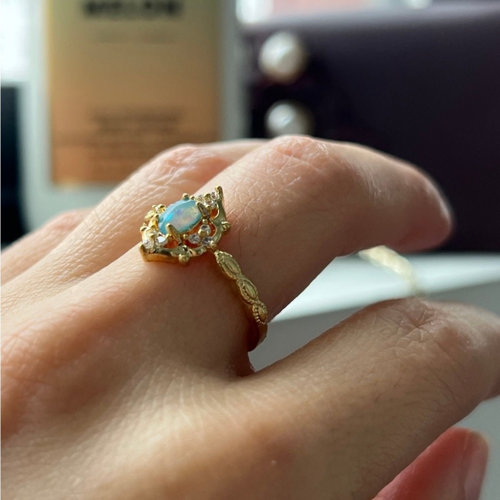 14 k gold plated ring size 4 and 10